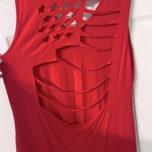 Red Flag cut out tank